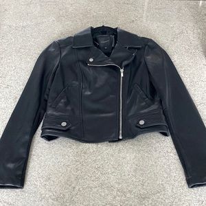 Black leather jacket